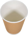 Morning Dew - 12 oz Tall Hot Paper Cup - Ripple - Kraft - RC-H12TK