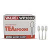 Value+ - Heavy - Plastic Tea Spoons - White - Ind. Wrapped - WP2003
