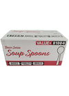 Value+ - Plastic Soup Spoons - White - Bulk - B1004
