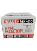 Value+ - Cutlery Kit / Meal Kit - 6pcs - White - F/K/TS/N/S&P - MK-610
