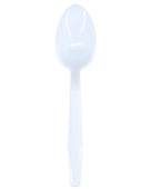 CLR - Value+ - Medium Heavy - Plastic Tea Spoon - White - Retail Pack - RP1103