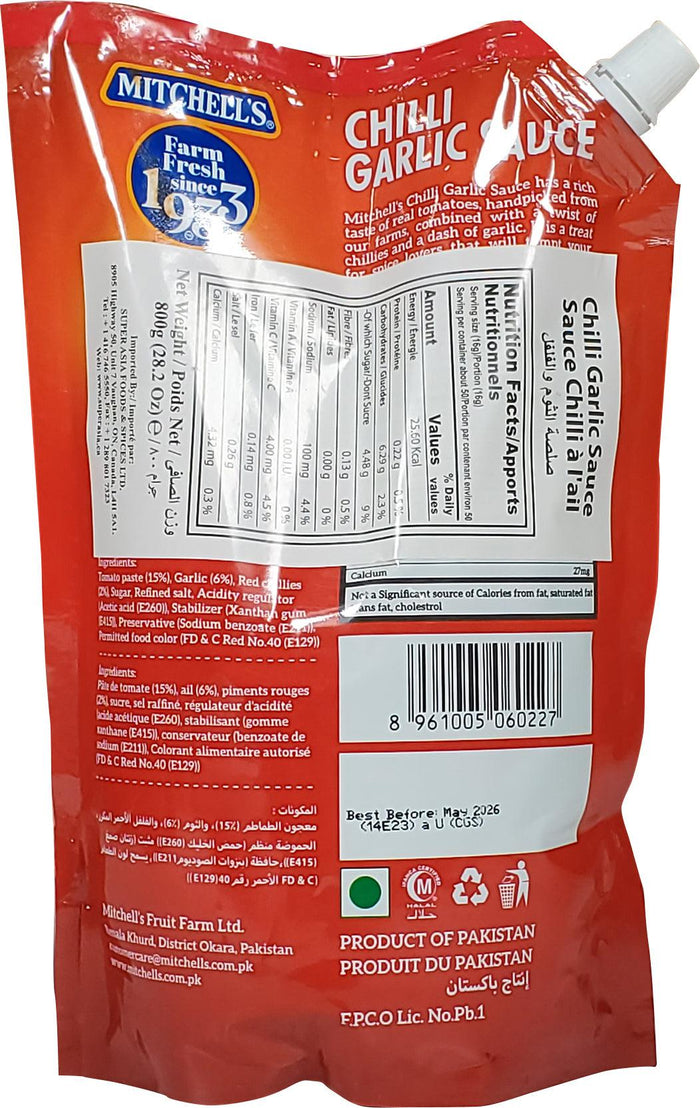 VSO - Mitchell's - Chilli Garlic Sauce Pouch - 800g