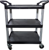 Spartano - Small, 3 Shelf Service Trolley, Black/Grey - 4896