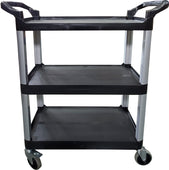 Spartano - Small, 3 Shelf Service Trolley, Black/Grey - 4896