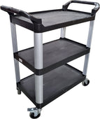 Spartano - Small (84*43*95 cm ) 3 Shelf Trolley, Black/Grey - 4896