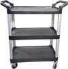 Spartano - Small (84*43*95 cm ) 3 Shelf Trolley, Black/Grey - 4896