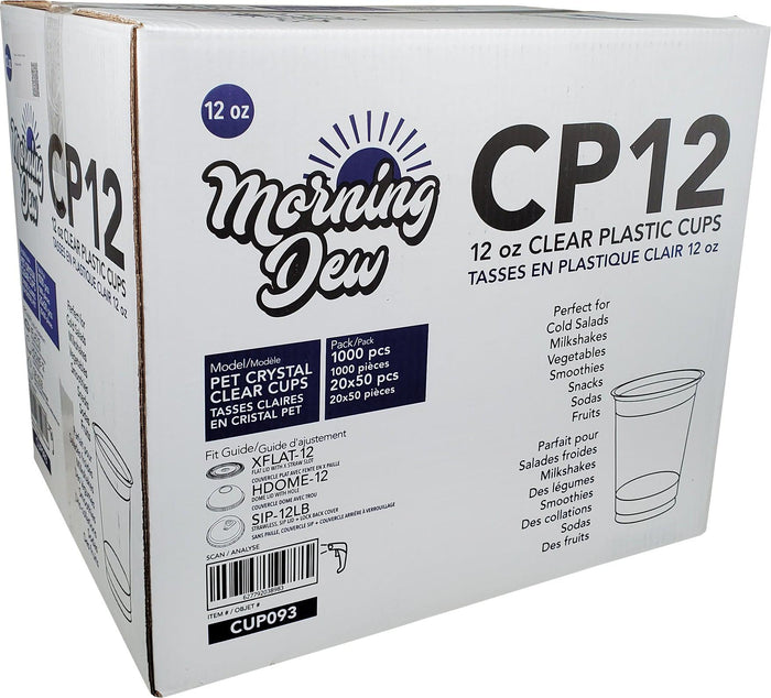 Morning Dew - 12oz Clear Pet Cup - 92mm - CP12