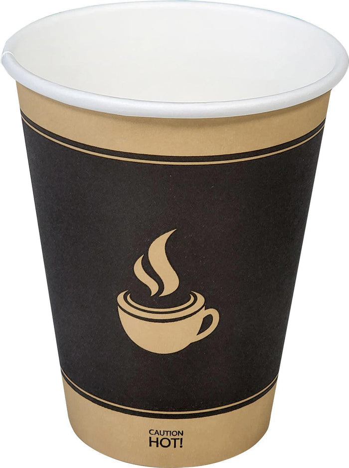 Morning Dew - 12oz Hot Paper Cups - Ebony Print - H12E