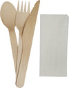 Eco-Craze - Wrapped 6pc Wooden Cutlery Kit (F/K/S/N/S/P)