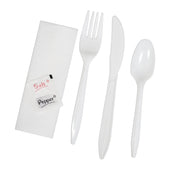 Value+ - Cutlery Kit / Meal Kit - 6pcs - White - F/K/TS/N/S&P - MK-610