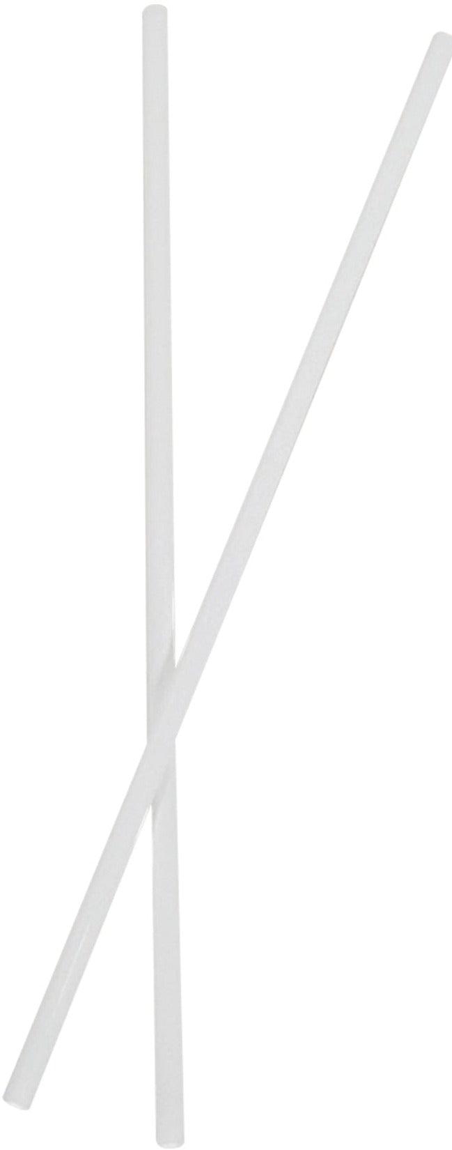 Value+ - 10'' Ind. Wrapped Milkshake Straws – White – Plastic - 6 mm