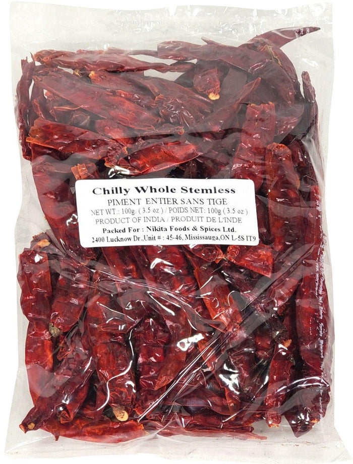 Dry Chilli - Whole - Long & Stemless