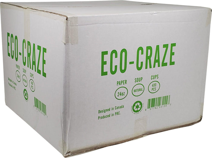 Eco-Craze - 24oz Paper Soup Bowl - Kraft