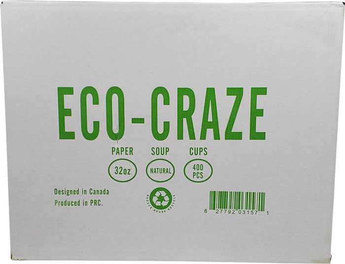 Eco-Craze - 32oz Paper Soup Bowl - Kraft