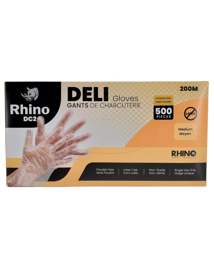 Rhino - DC2 - Clear Deli Gloves - Medium - 200M