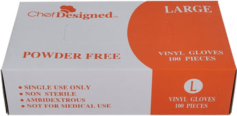 Basic - Vinyl Gloves Exam - Clear - Large - Powder Free