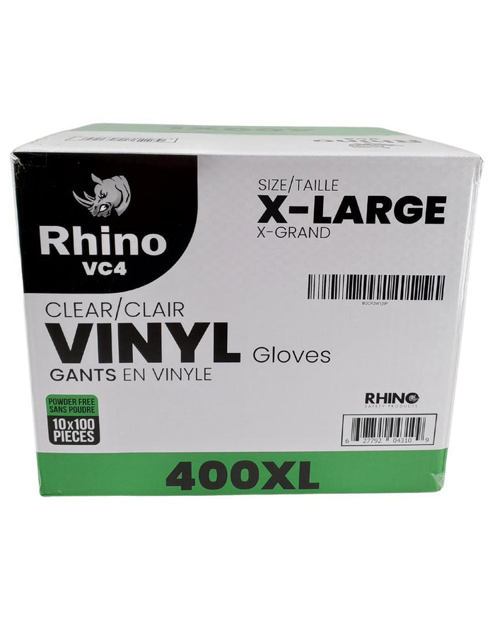 Rhino - VC4 - Clear Vinyl Gloves - Extra Large - 400XL