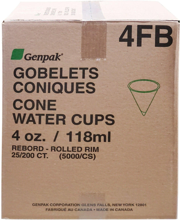 Genpak - 4oz Cone Cups- W4FB