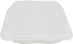 CLR - Genpak Clover - Hinged Container Extra Large - Clear 9.25x9.65x3 - 3 Comp. - CLX399-CL