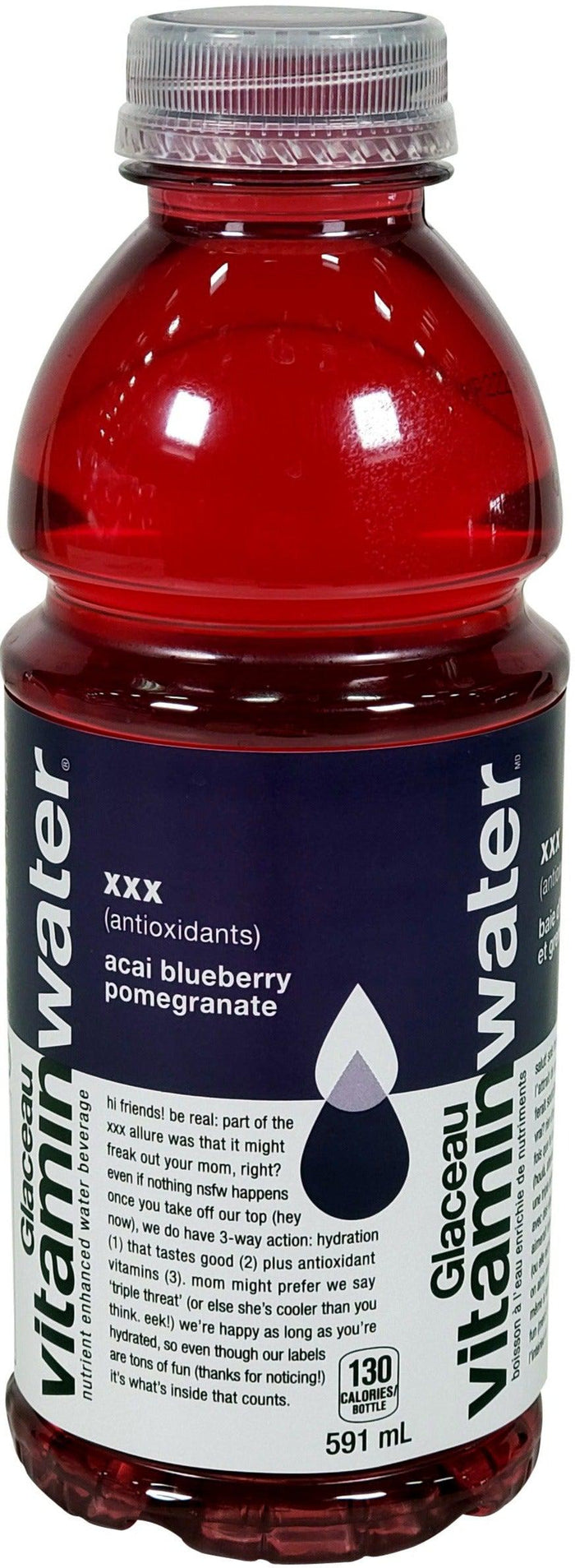 VSO - Glaceau - Vitamin Water - Mineral Water - Acai-Blueberry / XXX - Bottles