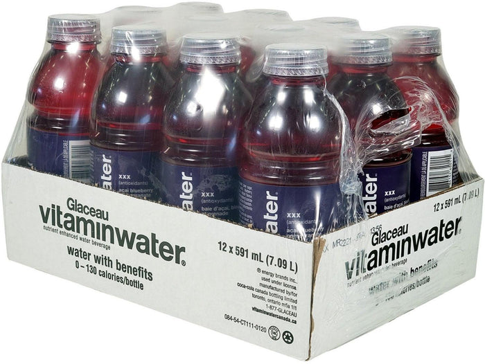 Glaceau - Vitamin Water - Mineral Water - Acai-Blueberry Bottles