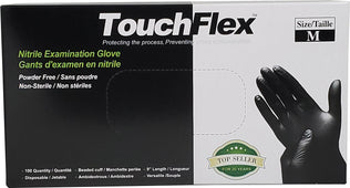 Touch Flex - Nitrile Gloves Exam - Black - Medium