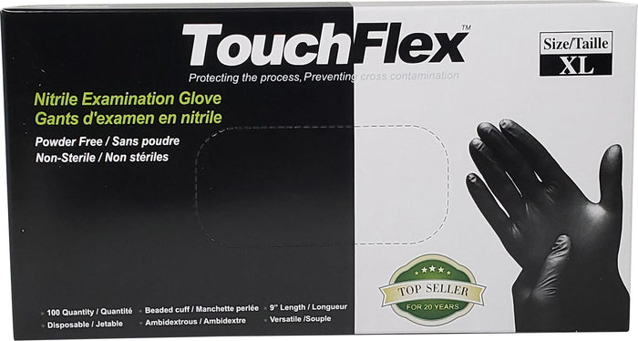 Beyond Safe - Touch Flex - Gloves - Nitrile - PF - Black - Extra Large