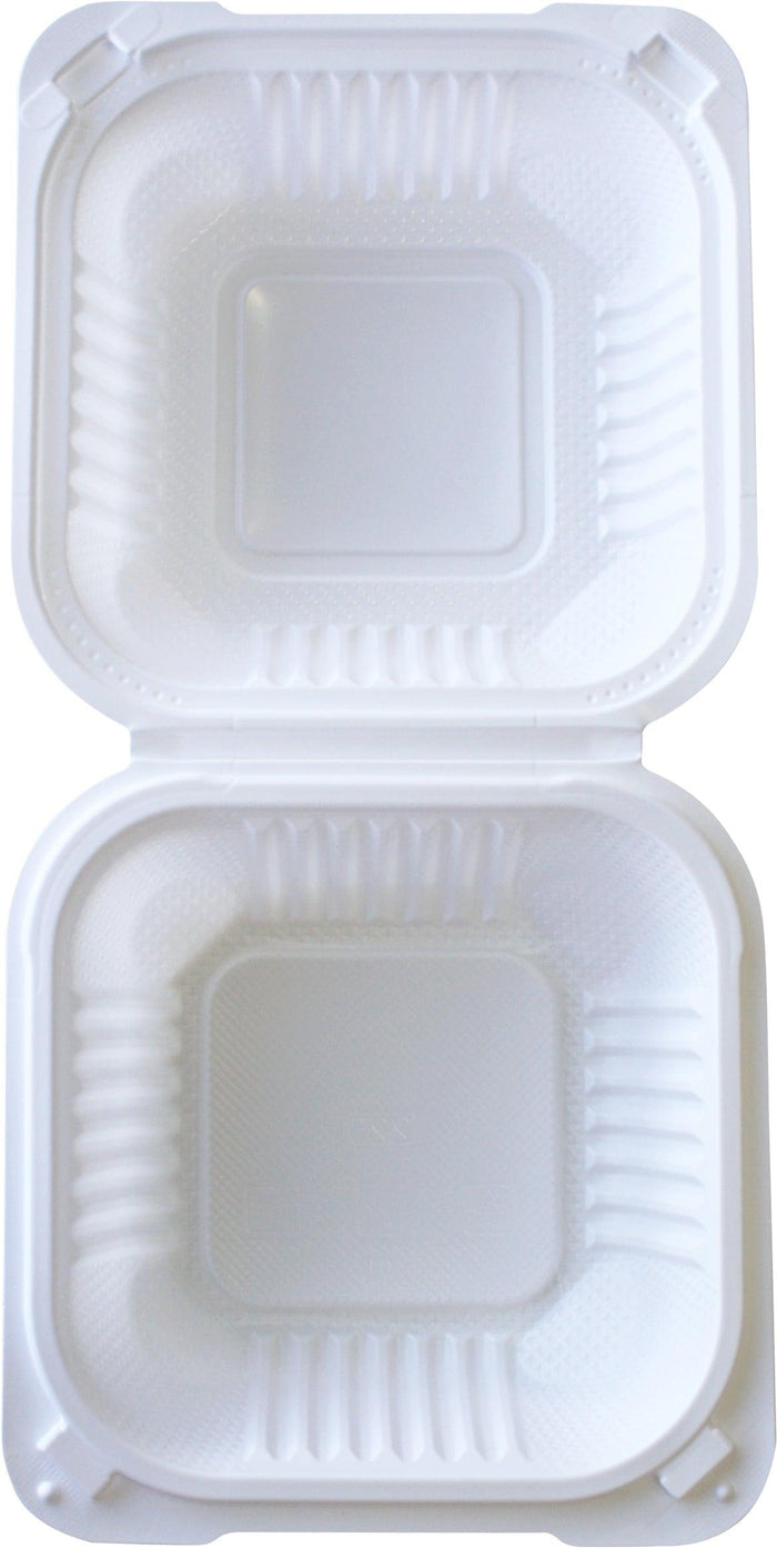 Eco-Craze MFPP Clamshell Container 6x6x2.6