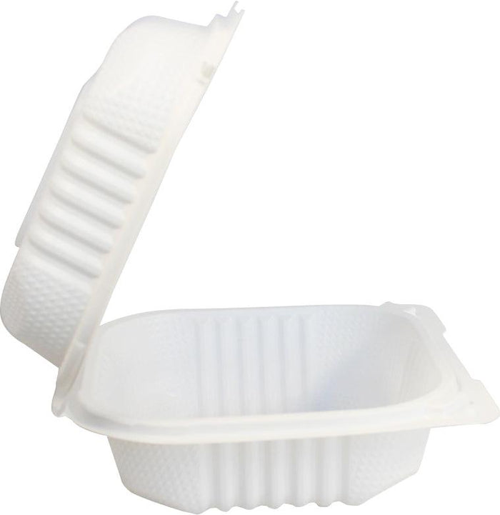 Value+ - MFPP Clamshell Container - 5x5 - 1 Comp. - White