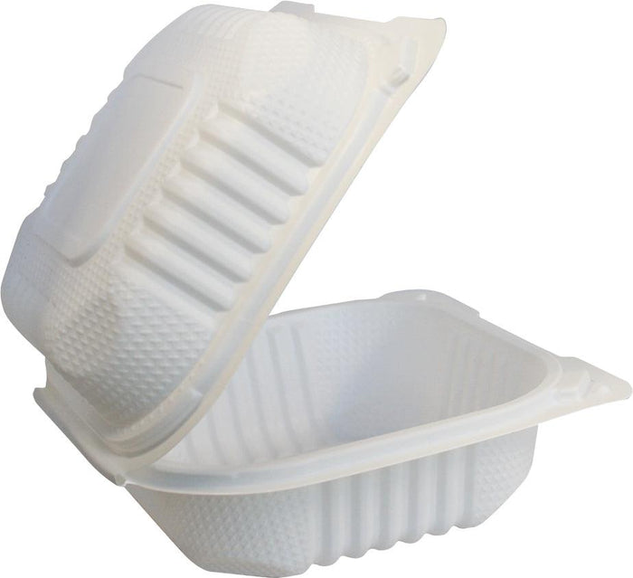 Value+ - MFPP Clamshell Container - 5x5 - 1 Comp. - White