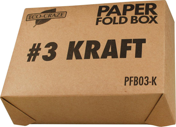 Eco-Craze - #3 Kraft Paper Fold Box - PFB03-K