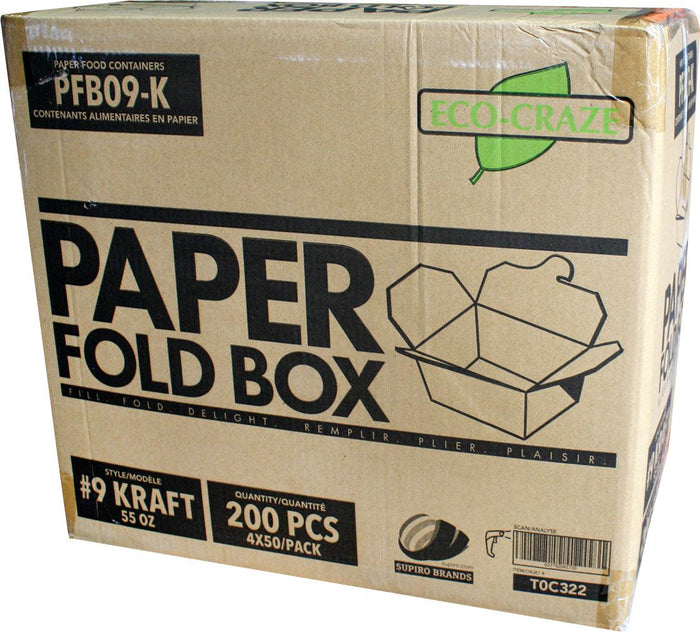 Eco-Craze - #9 Kraft Paper Fold Box - PFB09-K