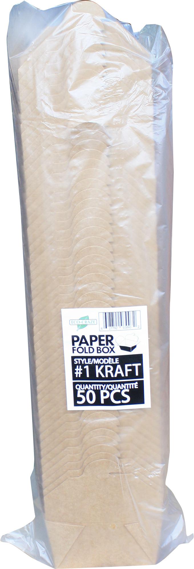 Eco-Craze - #1 Kraft Paper Fold Box - PFB01-K