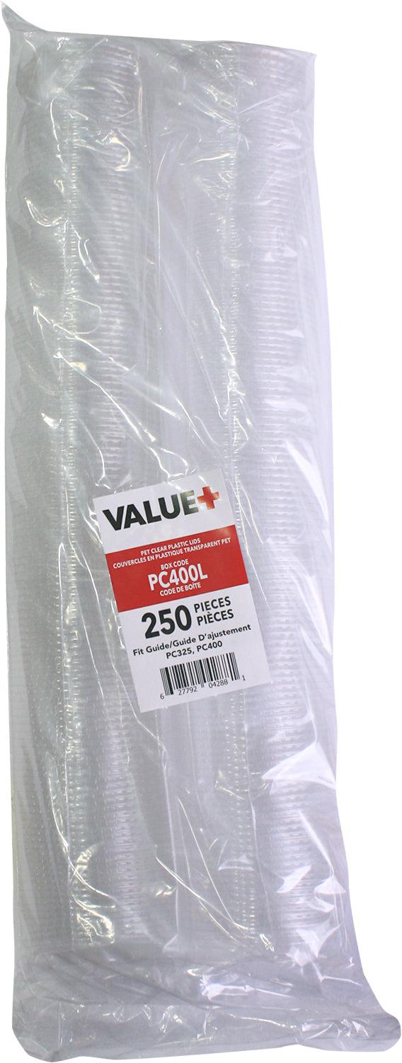 Value+ - 3.25oz-4oz PET Flat Portion Cup Lids - PC400L - 74mm