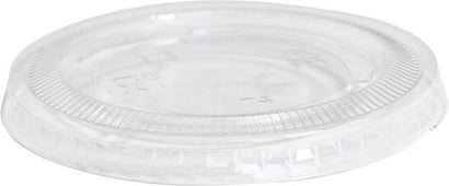 Value+ - 3.25oz-4oz PET Flat Portion Cup Lids - PC400L - 74mm