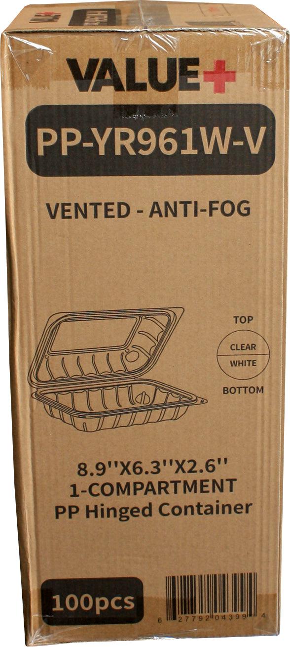 Value+ - YR961W-V - PP Hinged Cont. - 8.9x6.3x2.6