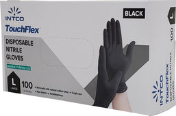 TouchFlex Disposable Nitrile Gloves - Large, Black