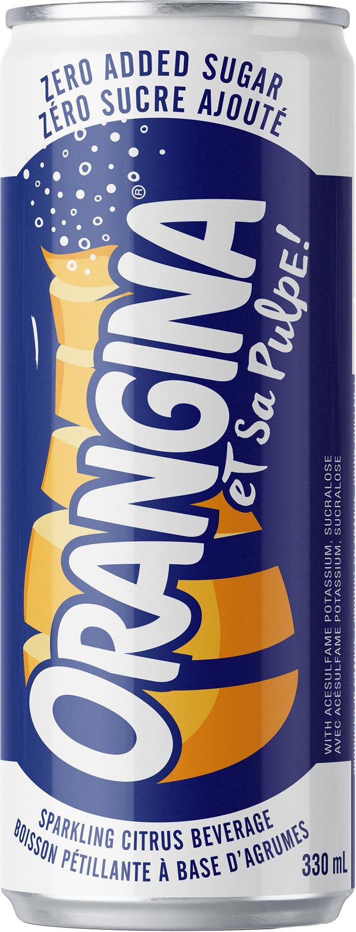Orangina Zero Sugar Sparkling Citrus Beverage Cans