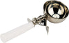 Stainless Steel Ice Cream Disher - #6, 4.7 oz, White Handle