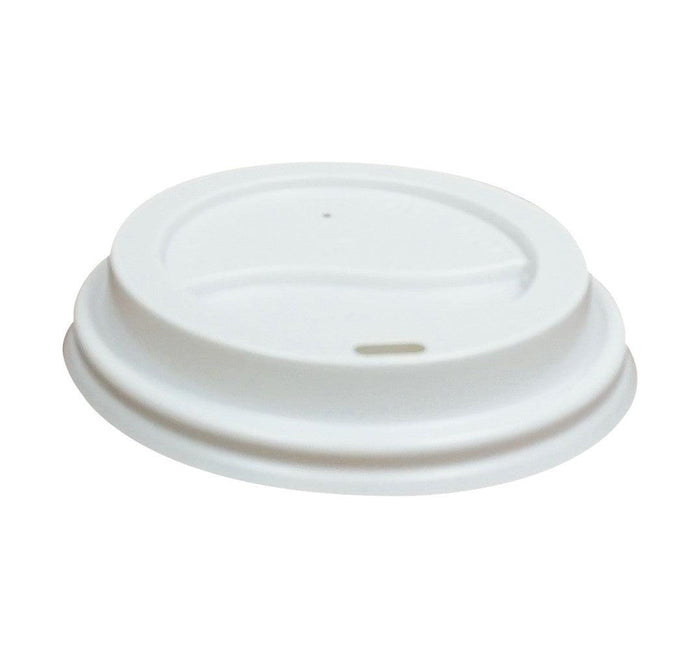 Morning Dew - Dome Sip Lid for 10-24 oz Hot Paper Cups - White - 10DL-W