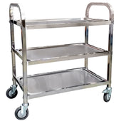 Pro-Kitchen - 95cmx50cmx95cm - 3 Shelf Trolley - SS - Large