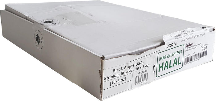 Fresh - Premium Angus - 8oz Striploin Steaks - Vac Pac - Halal