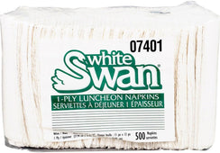 White Swan/Suave - Lunch Napkins -1 Ply - White