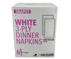 Mayfair - 3 ply Dinner Napkins 1/8 Fold - White - DNAP03