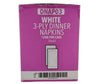 Mayfair - 3 ply Dinner Napkins 1/8 Fold - White - DNAP03