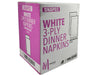 Mayfair - 3 ply Dinner Napkins 1/8 Fold - White - DNAP03