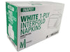 Mayfair - 1 ply Interfold Napkins 1/4 Fold - White - INAP01
