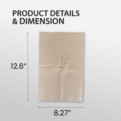Mayfair - 1 ply Interfold Napkins 1/4 Fold - Kraft - INAP01K