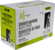 Mayfair - 2 Ply Dinner NaPKIN 1/8 Fold - Black