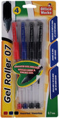 Office Works - 4-pc. 0.7mm Gel Roller Ball